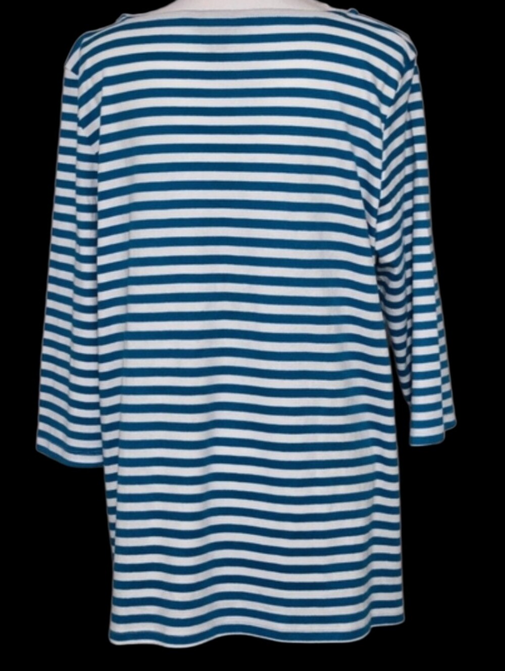 Land's End Pima Cotton Boat Neck 3/4 Sleeve Top - Picture 7 of 7